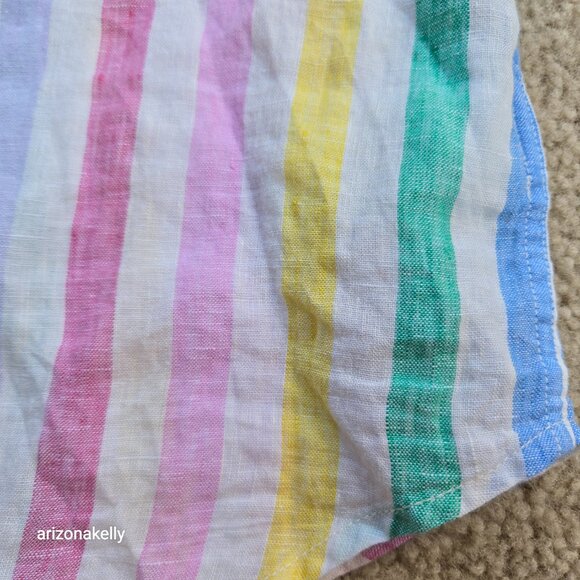 NWT GAP Linen Stripe Boyfriend Shirt - Picture 6 of 7